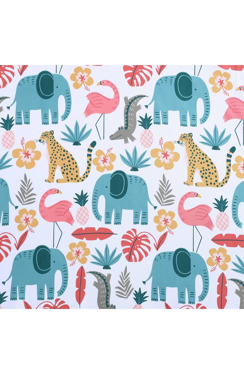 POPPY AND FRITZ Wild Animals Microfiber Sheet Set, Alternate, color, Pink