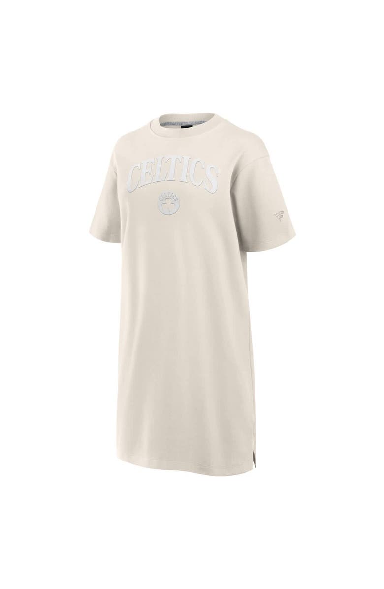 FANATICS Women's Fanatics Cream Boston Celtics Elements Go Tri-Blend T-Shirt Dress, Alternate, color, Cream