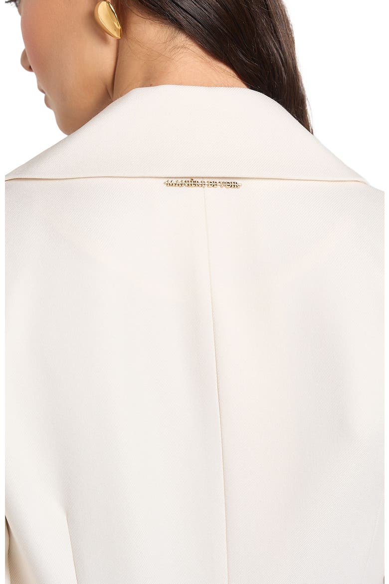 Yuna Plunge Tailored Blazer With Belt, Alternate, color, Off White