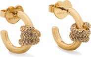 Kate Spade New York pavé knot hoop earrings