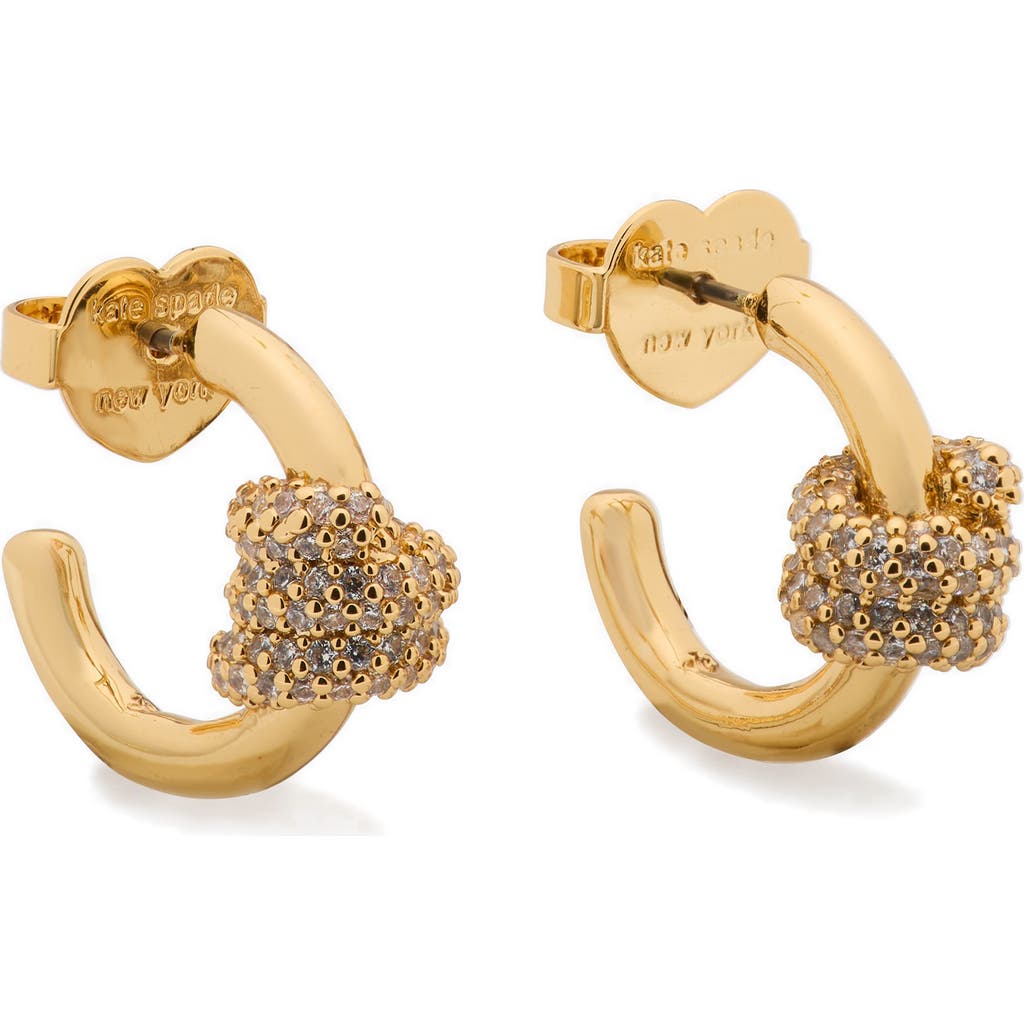 Shop Kate Spade New York Pavé Knot Hoop Earrings