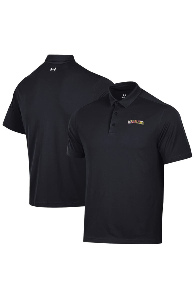 Under Armour Men's Under Armour Black Maryland Terrapins T2 Green Maryland Day Polo, Main, color, 