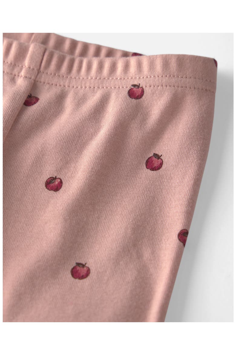 Print Fitted Organic Cotton Two-Piece Pajamas, Alternate, color, PINK APPLES