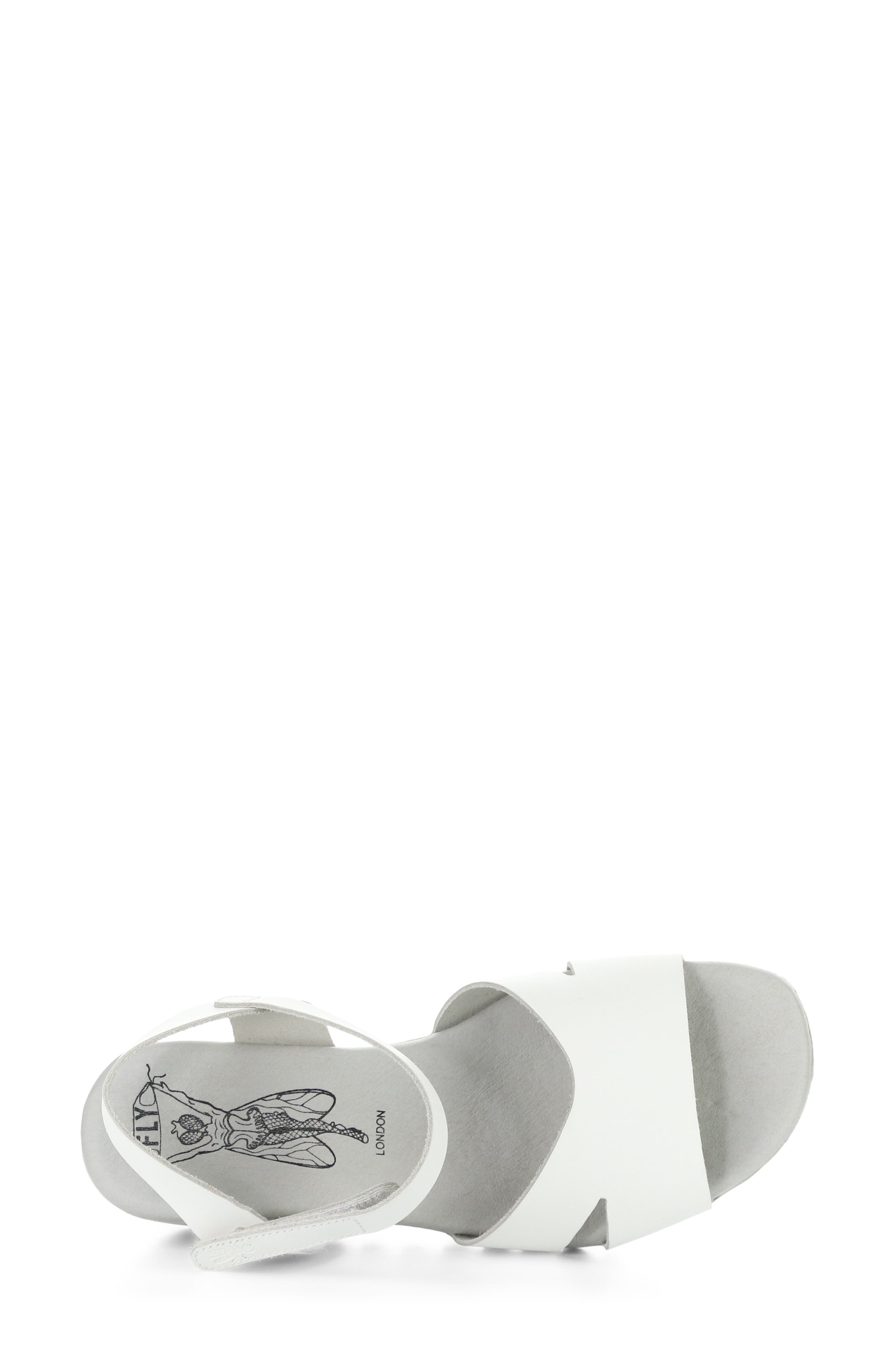 Olla Ankle Strap Wedge Sandal, Alternate, color, WHITE