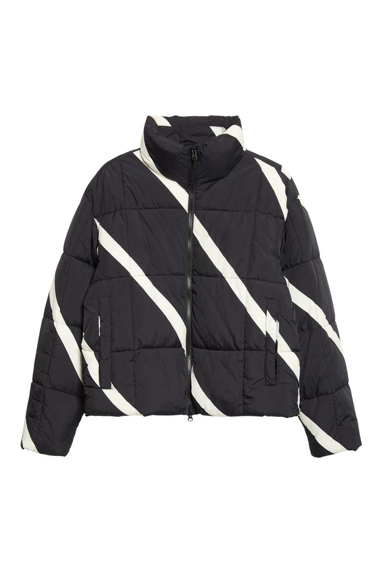 Taivos Basso Puffer Coat, Alternate, color, BLACK OFF WHITE