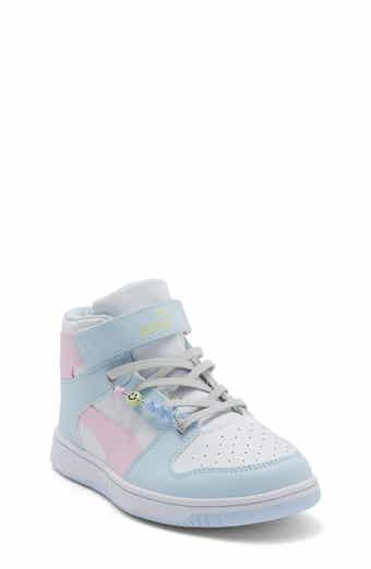 PUMA Kids' Rebound Layup Playful Charm High Top Sneaker
