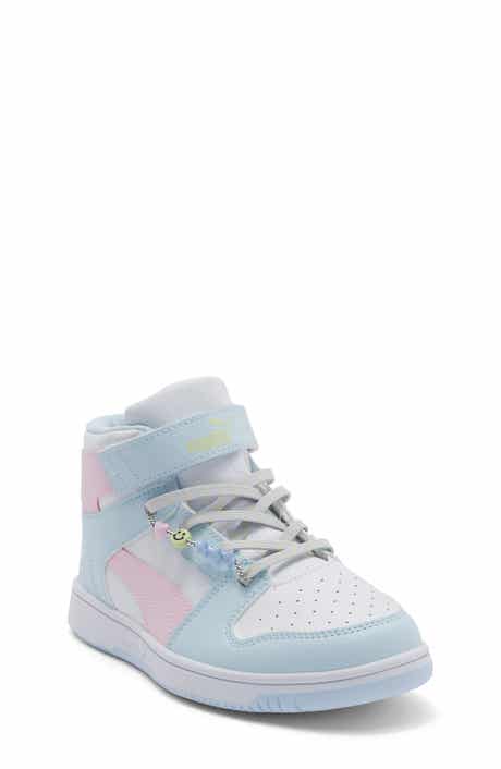 PUMA Kids' Rebound Layup Playful Charm High Top Sneaker