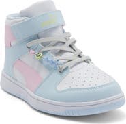 PUMA Kids' Rebound Layup Playful Charm High Top Sneaker