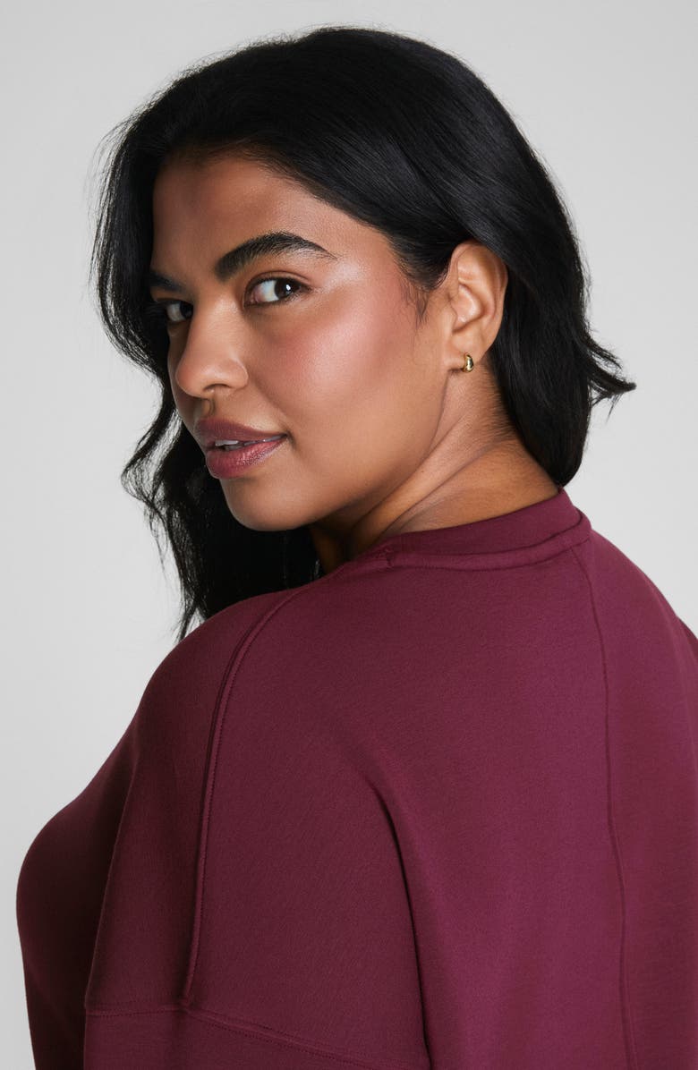 SPANX<sup>®</sup> AirEssentials Crewneck Sweatshirt, Alternate, color, Plum Berry
