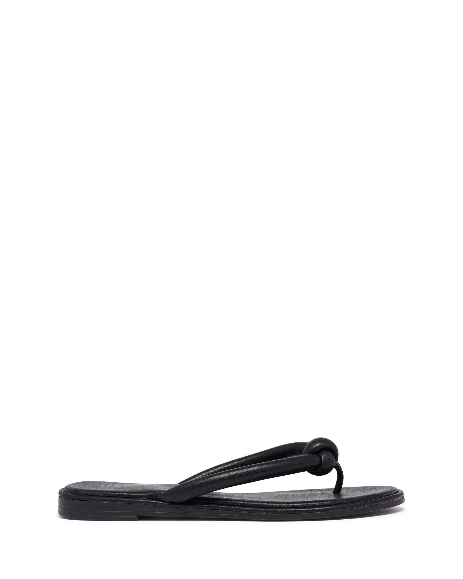 Tyana Open Round Toe Sandal, Alternate, color, Black Pu