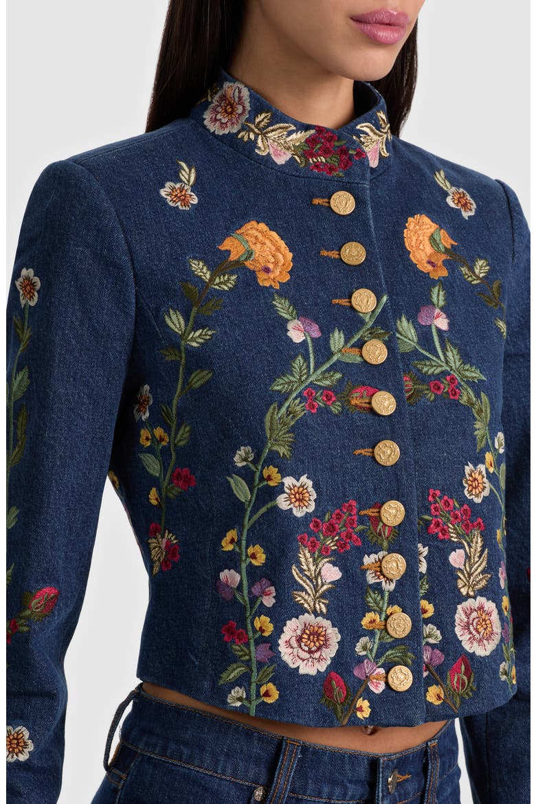 Emerson Floral Embroidery Denim Jacket, Alternate, color, CATHERINE DARK MULTI