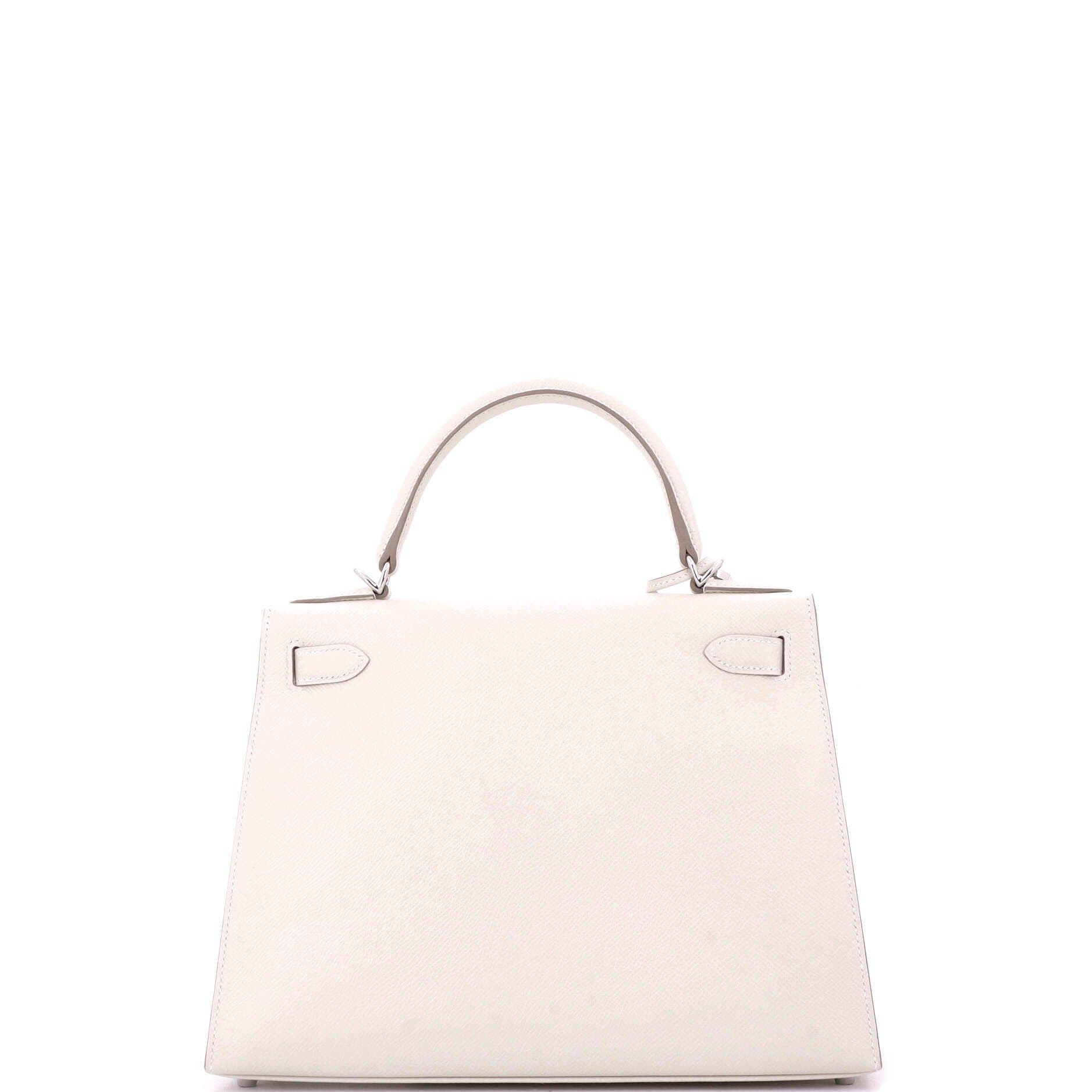 Pre-Owned Hermes Kelly Handbag Light Epsom with Palladium Hardware 28, Alternate, color, 