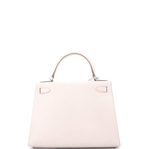 Pre-owned Hermes  Hermes Kelly Handbag Light Epsom With Palladium Hardware 28 In Multi