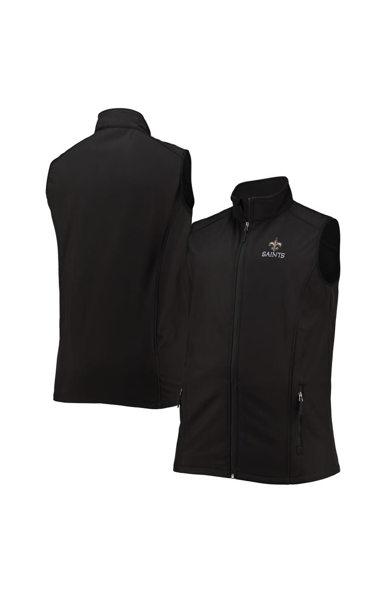 DUNBROOKE Men's Dunbrooke Black New Orleans Saints Big & Tall Archer Softshell Full-Zip Vest, Main, color, Black