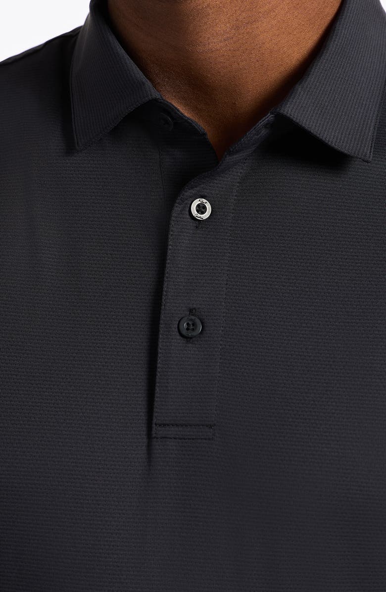 Robert Graham Falto Short Sleeve Stretch Knit Polo, Alternate, color, Black