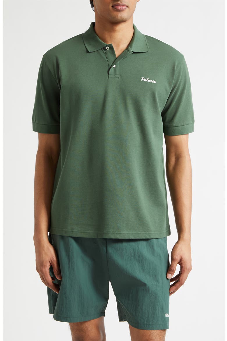 Logo Piqué Polo, Main, color, DARK GREEN
