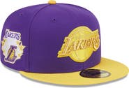 New Era Men's New Era Purple/Gold Los Angeles Lakers Gameday Gold Pop Stars 59FIFTY Fitted Hat