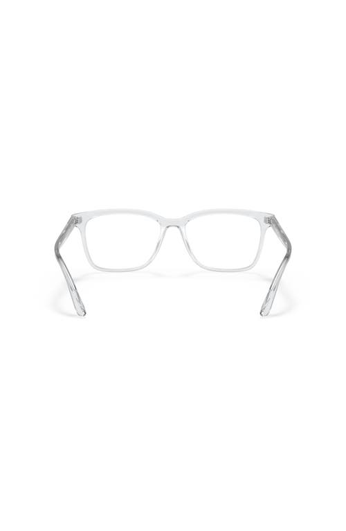 Prada 56mm Rectangle Optical Glasses In Transparent