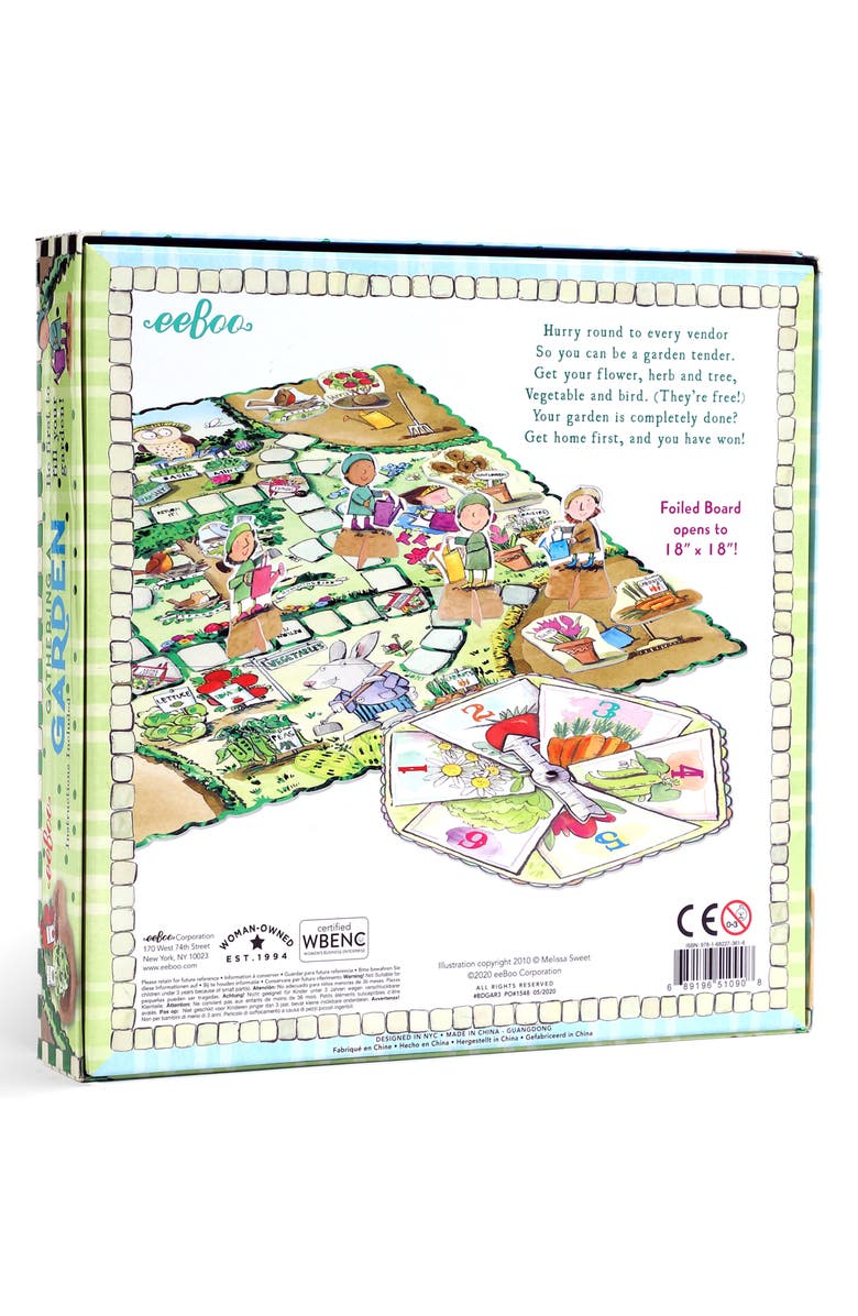 eeBoo Gathering a Garden Board Game, Alternate, color, Green