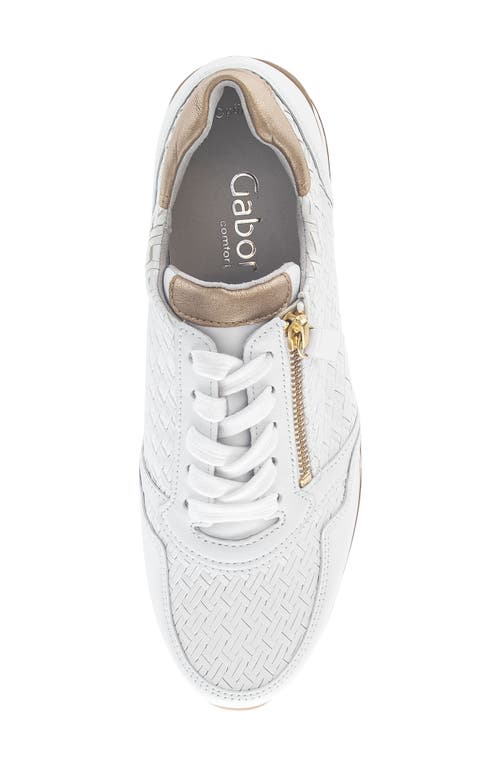 Gabor 66.528 Zip Sneaker In White