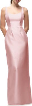 Alfred Sung Julian Satin Twill Gown