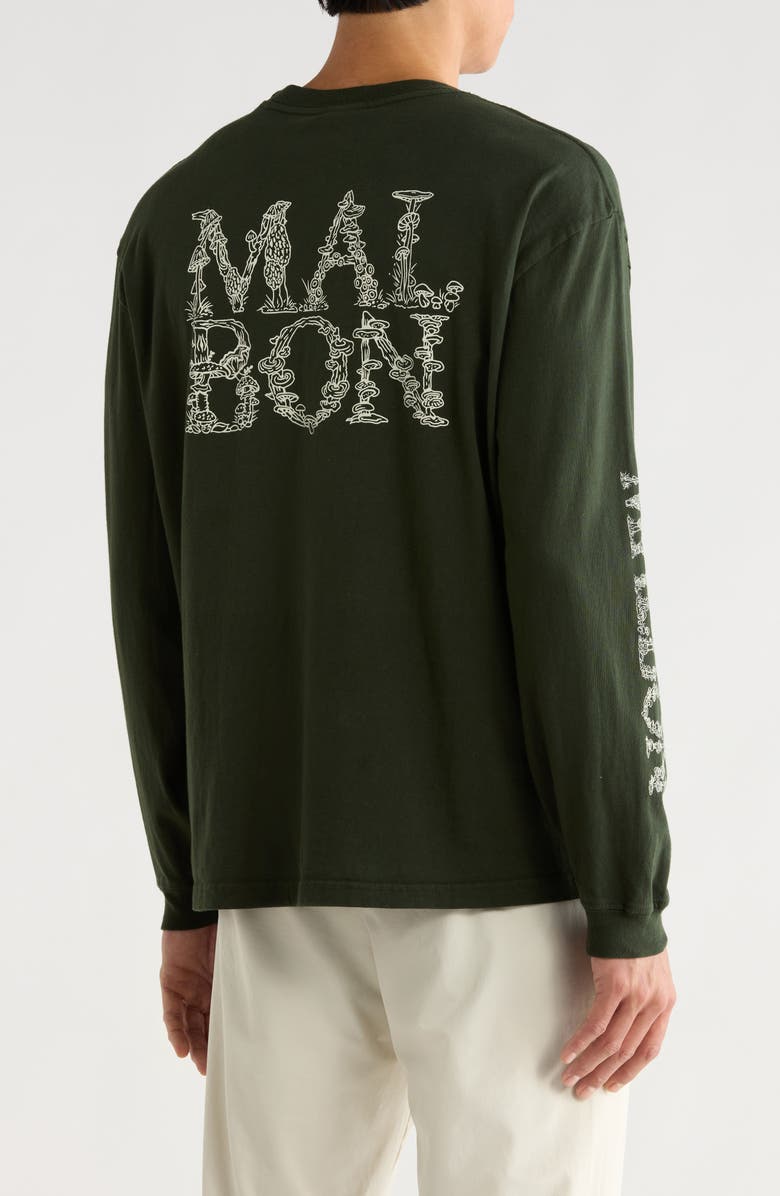 Malbon Golf Gorse Foraging Cotton Graphic T-Shirt, Alternate, color, Olivine