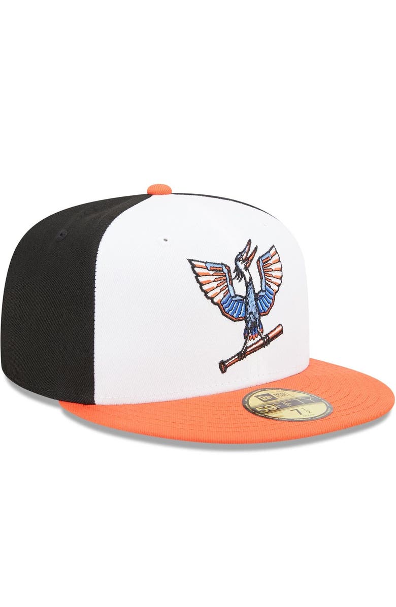 New Era Men's New Era Black/Orange Delmarva Shorebirds Marvel x Minor League 59FIFTY Fitted Hat, Alternate, color, 