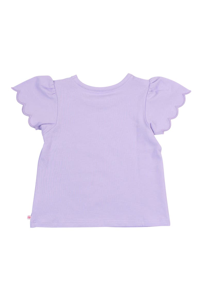 Baby Girls Short Sleeve Scallop Tee, Alternate, color, Lavender