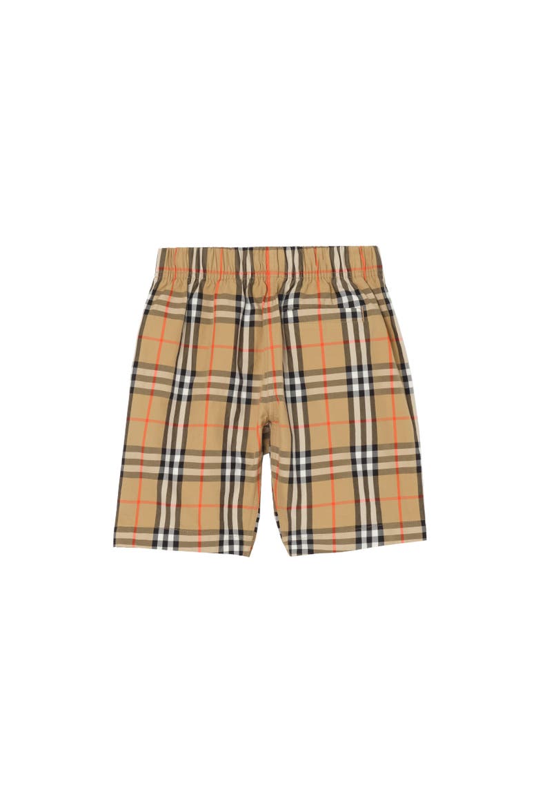Check Cotton Cargo Shorts, Alternate, color, Sand beige