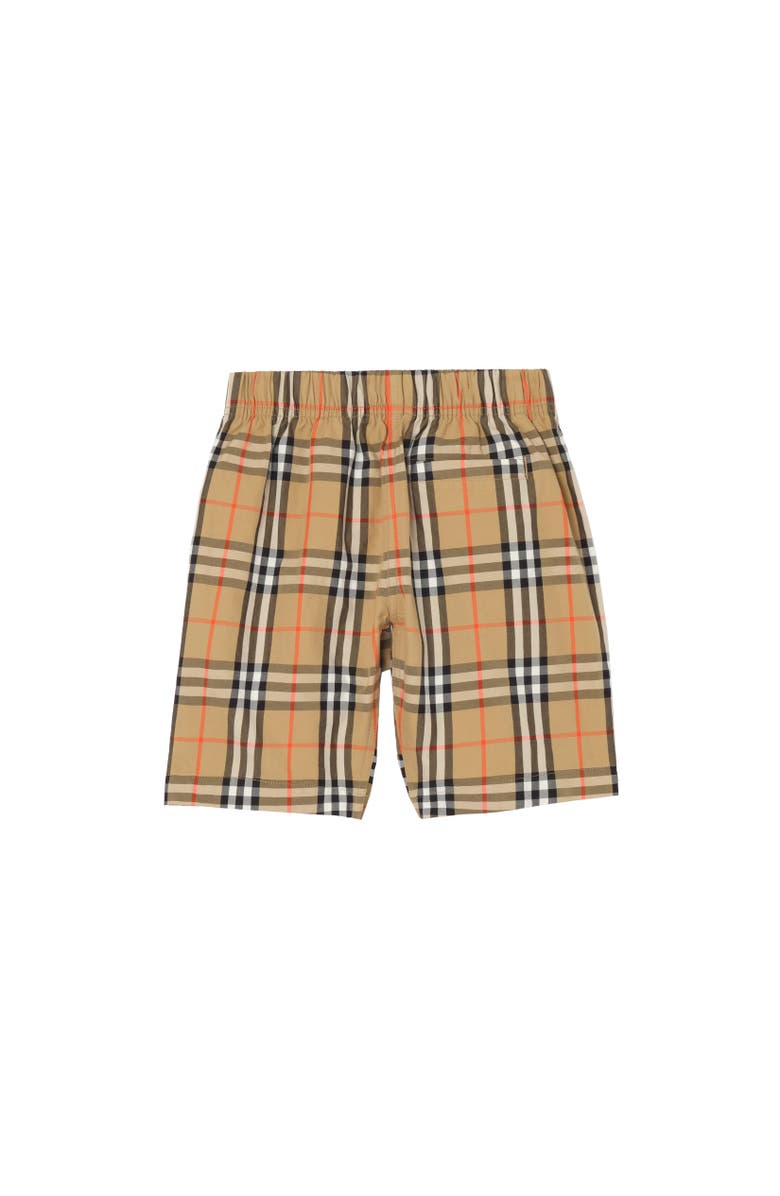 Burberry Check Cotton Cargo Shorts, Alternate, color, Sand Beige