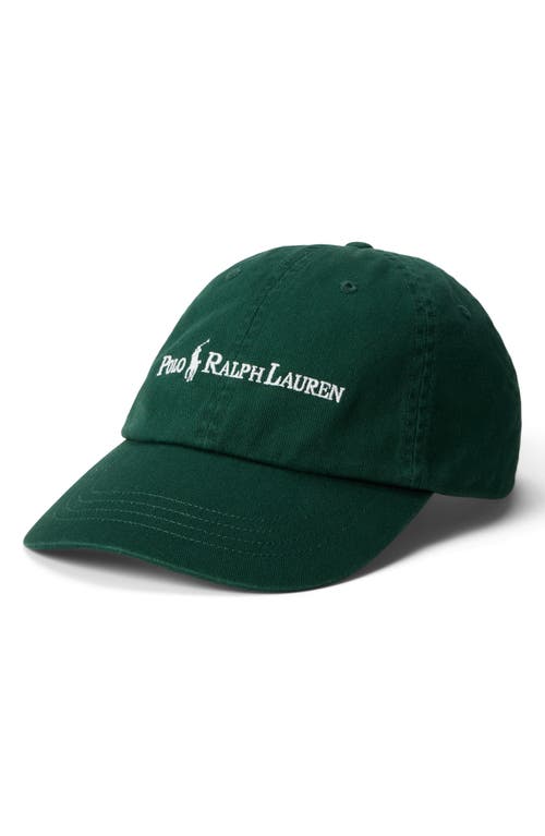 Polo Ralph Lauren Classic Sport Cotton Twill Baseball Cap In Green