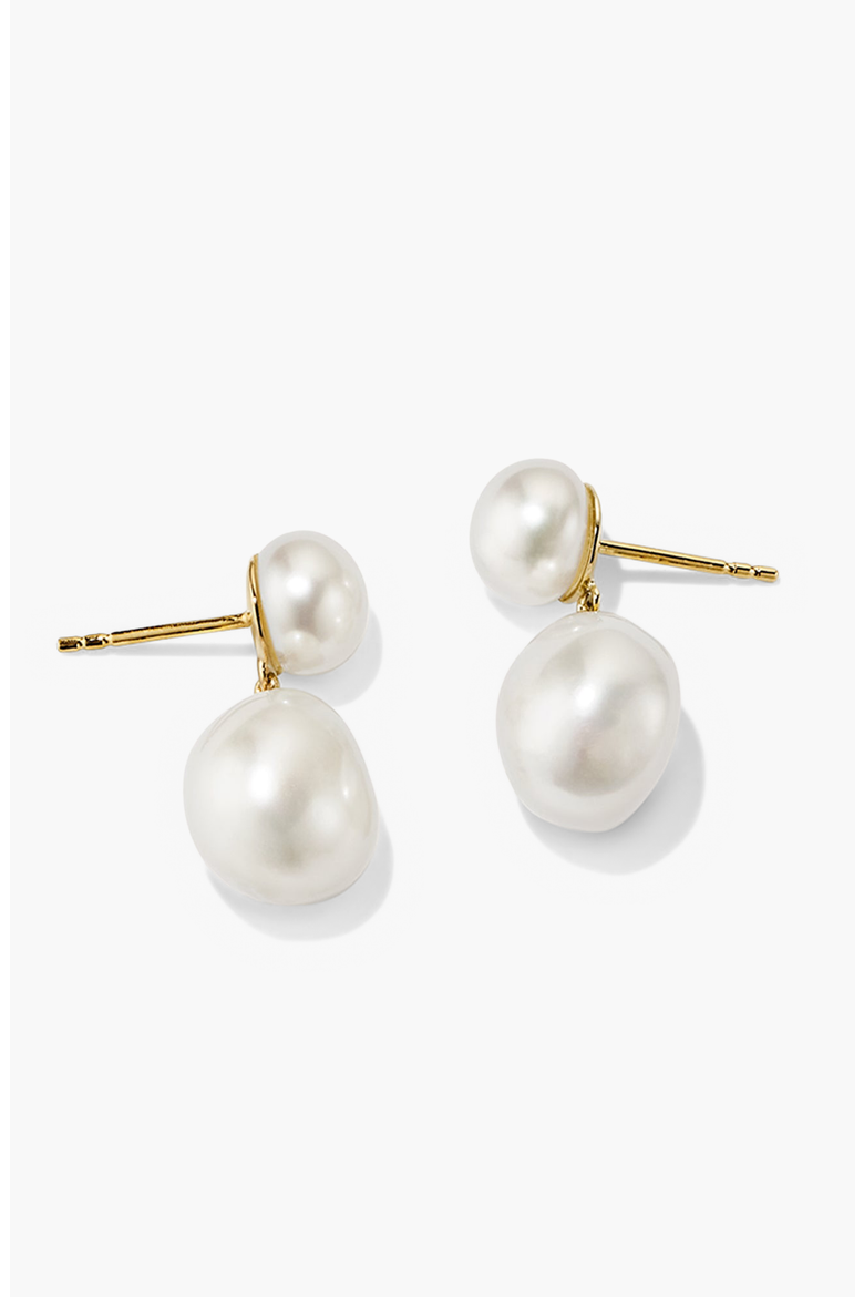 Bold Pearl Drop Earrings, Alternate, color, Gold / Pearl