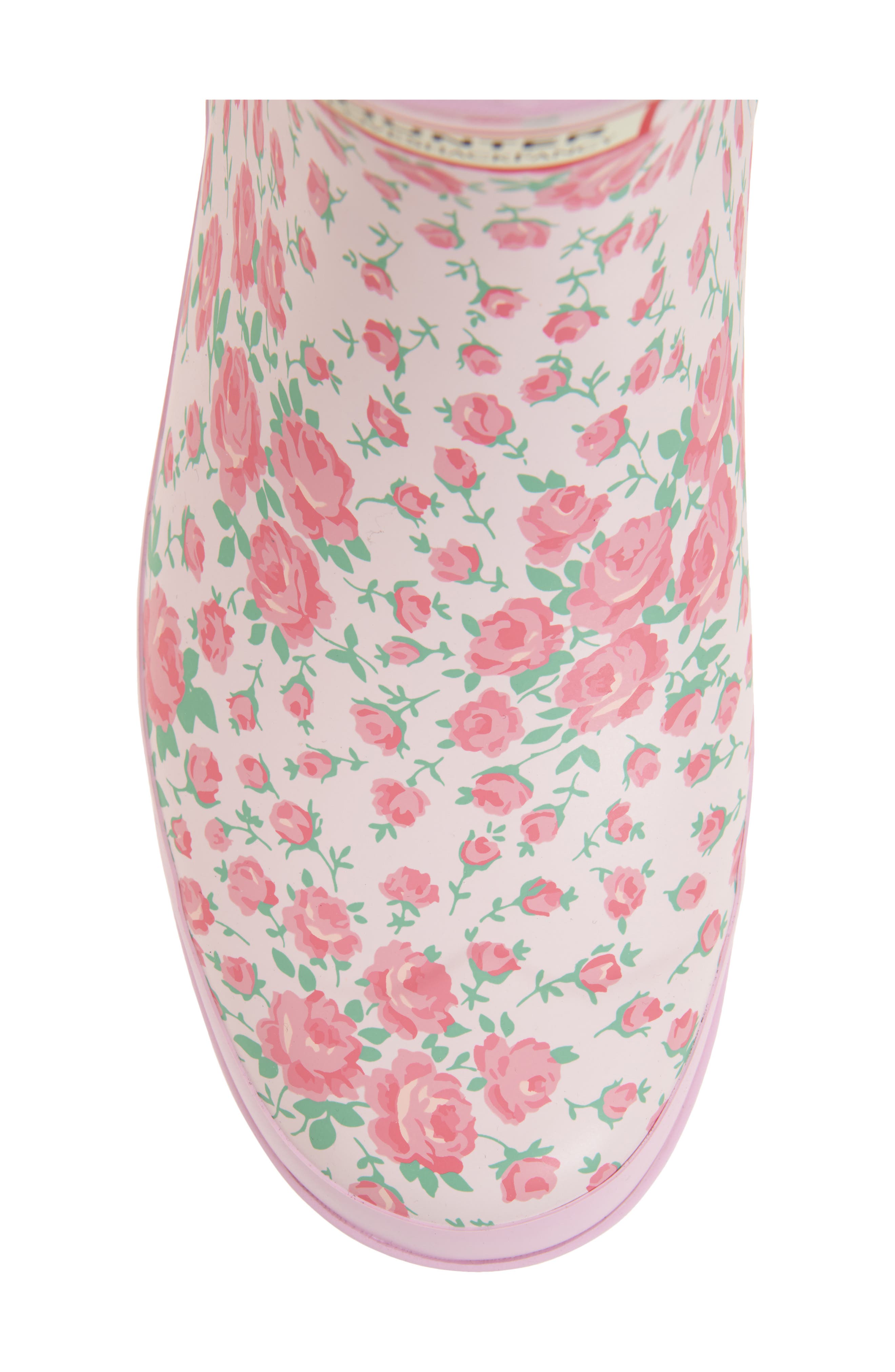 Hunter x LoveShackFancy Play Short Rain Boot, Alternate, color, Rose Heart