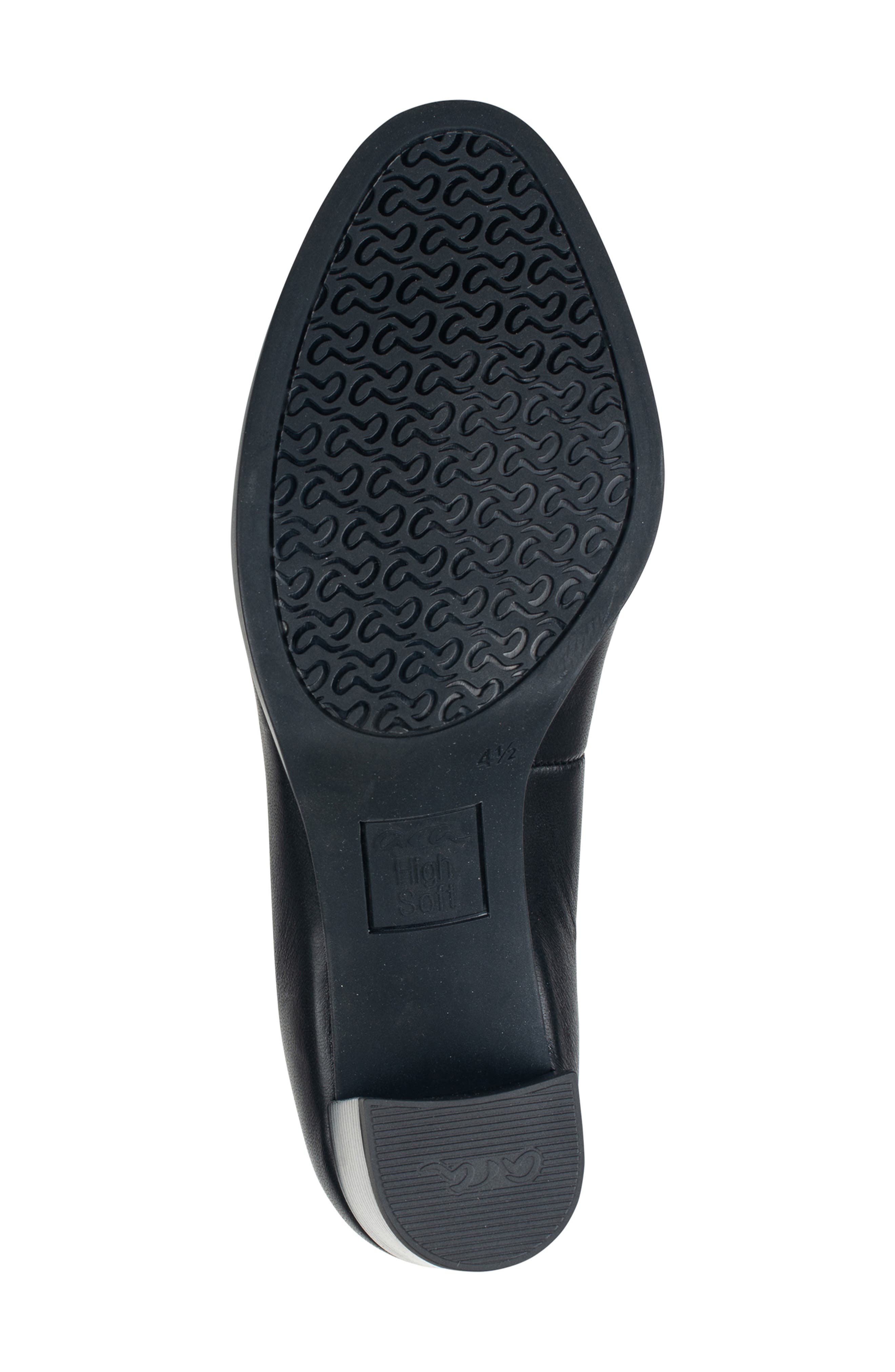 ara Block Heel Pump, Alternate, color, Black Nappa Leather