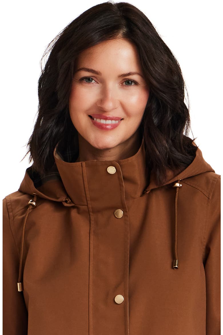 Water Resistant Rain Coat, Alternate, color, TOBACCO
