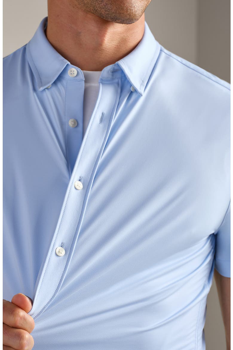 Commuter Short Sleeve Button-Up Shirt, Alternate, color, BUSINESS BLUE