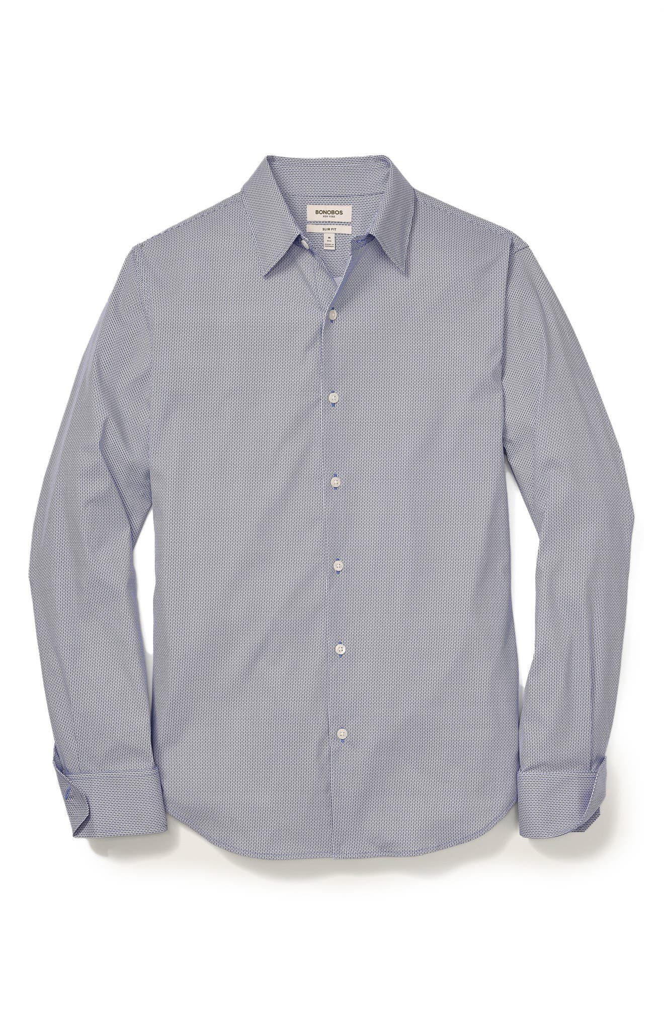 Geo Print Tech Button-Up Shirt