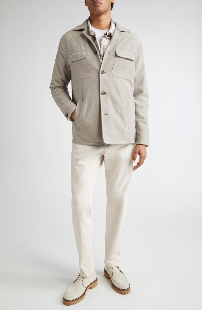 Eleventy Wool Overshirt, Alternate, color, 80 Clay