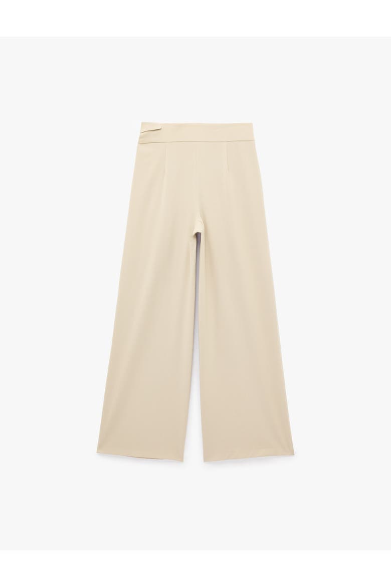 Pleated Wide Leg Belted Trousers, Alternate, color, BEIGE