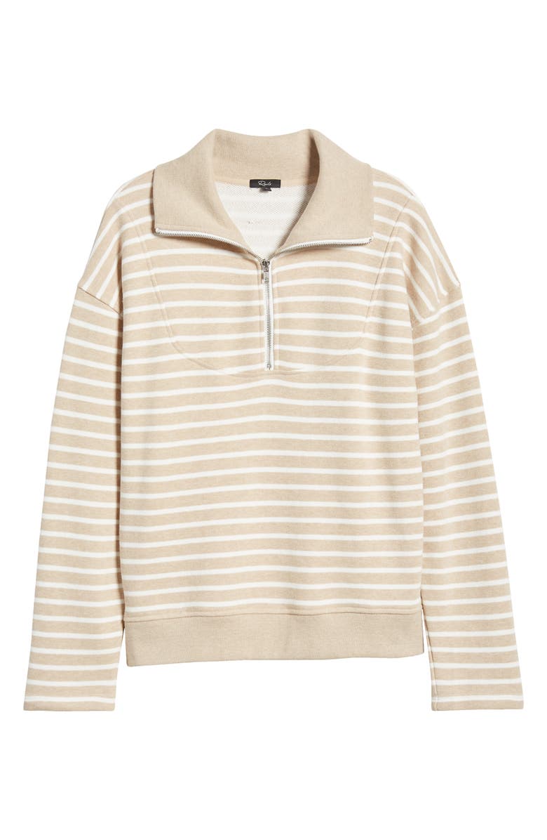 Rails Parker Half Zip Pullover, Alternate, color, Heather Beige Stripe
