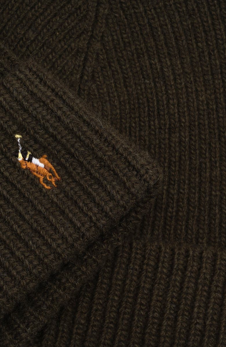 Polo Ralph Lauren Signature Cuff Hat, Alternate, color, Company Olive