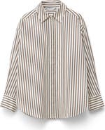 Other Stories Stripe Oversize Cotton Button-Up Shirt