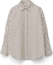 & Other Stories Stripe Oversize Cotton Button-Up Shirt