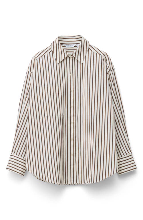 & Other Stories Stripe Oversize Cotton Button-up Shirt In Multi
