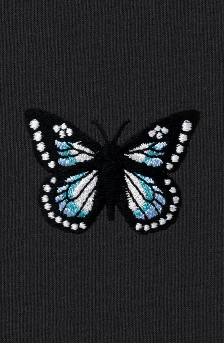 Dalix Butterfly Cotton Jersey Tank, Alternate, color, Black