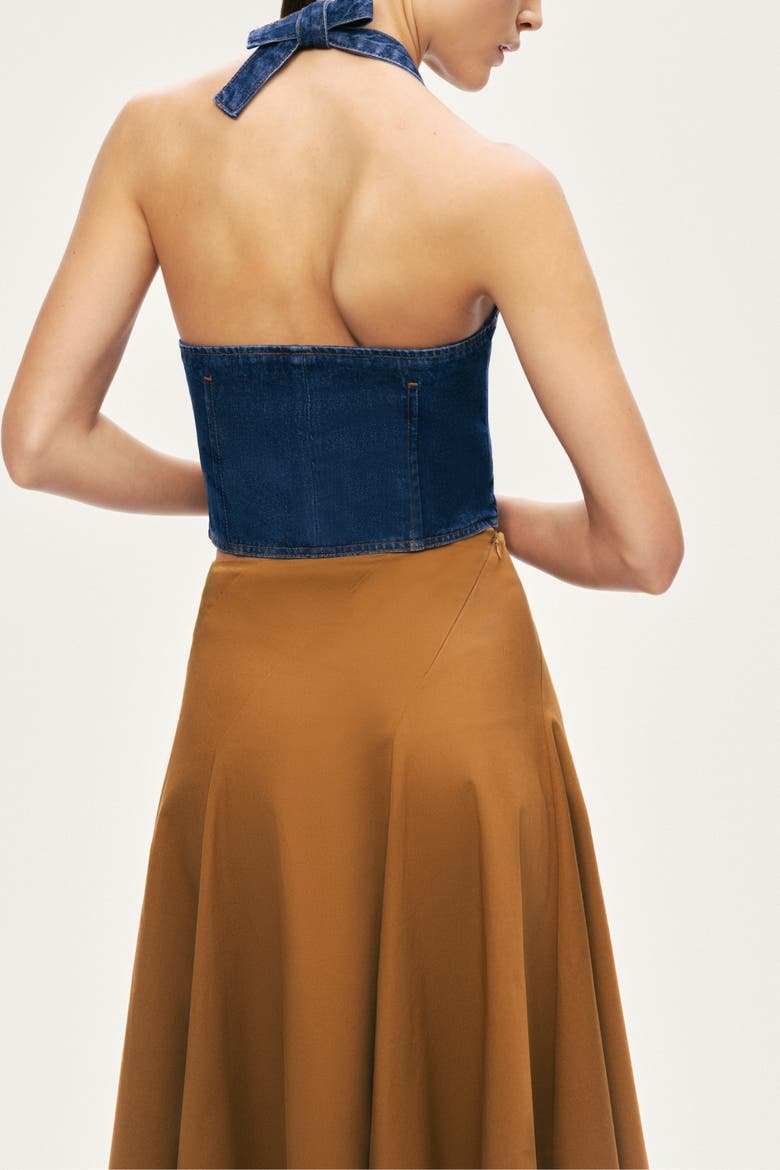 Flared Midi Skirt, Alternate, color, Camel