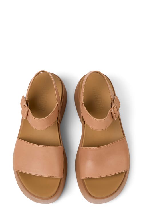 Camper Tasha Platform Sandal In Nude/beige