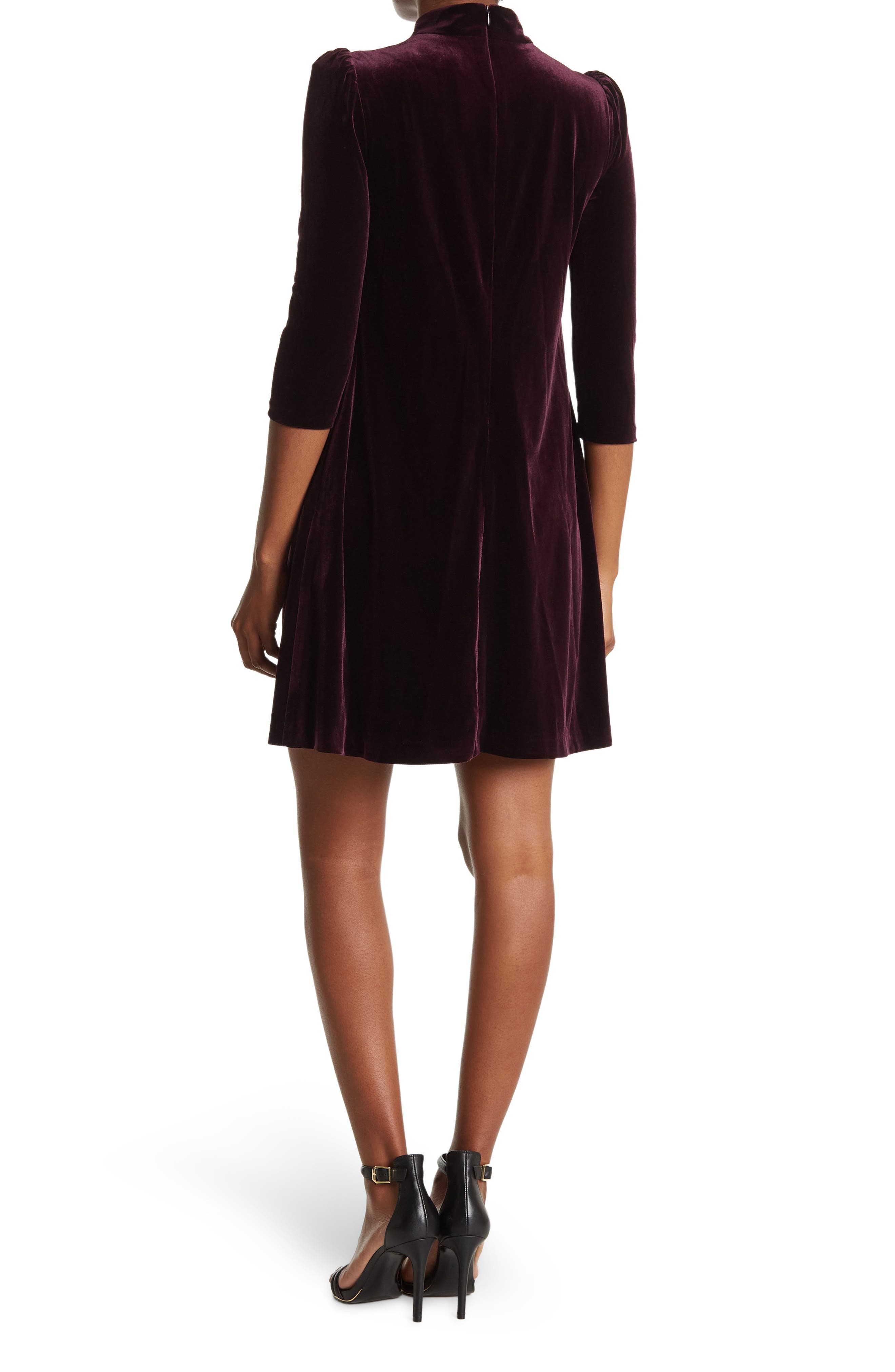 Eliza J Velvet Mock Neck Mini Dress (Women) | Nordstromrack