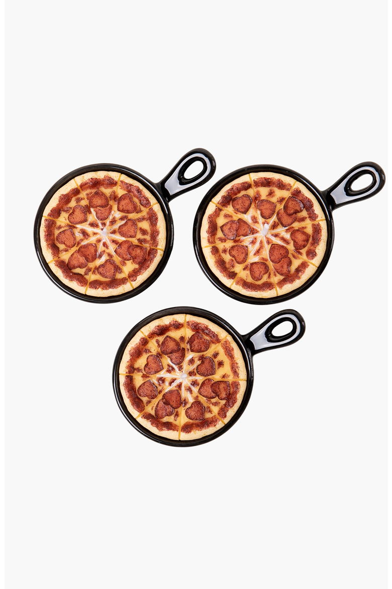 Heart Pepperoni Mini Pizza Candle Trio, Alternate, color, Heart Pepperoni
