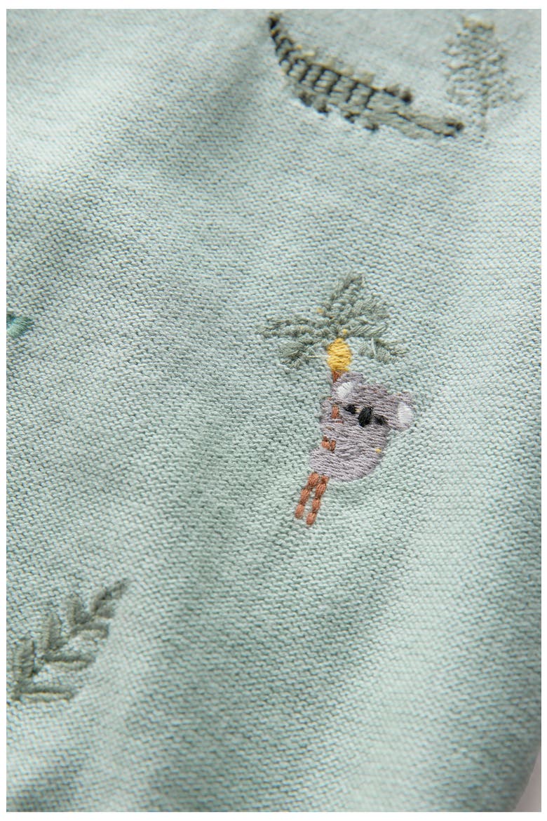Kids' Embroidered Animal Knit Polo, Alternate, color, MINERAL BLUE